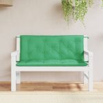 Garden Bench Cushions 2 pcs Green 120x50x7cm Oxford Fabric