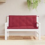 Garden Bench Cushions 2 pcs Wine Red 120x50x7cm Oxford Fabric