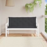 Garden Bench Cushions 2 pcs Black 150x50x7cm Oxford Fabric