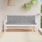 Garden Bench Cushions 2 pcs Grey 180x50x7cm Oxford Fabric