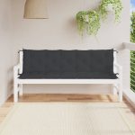 Garden Bench Cushions 2 pcs Black 180x50x7cm Oxford Fabric