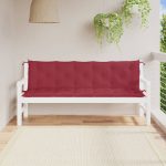 Garden Bench Cushions 2 pcs Wine Red 180x50x7cm Oxford Fabric