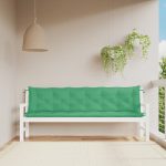 Garden Bench Cushions 2 pcs Green 200x50x7cm Oxford Fabric