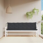 Garden Bench Cushions 2 pcs Black 200x50x7cm Oxford Fabric