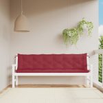 Garden Bench Cushions 2 pcs Wine Red 200x50x7cm Oxford Fabric