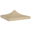 Party Tent Roof 3×3 m Beige 270 g/m²