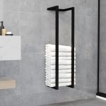 Towel Rack Black 25x20x95 cm Iron