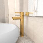 Bathroom Mixer Tap Gold 12×30 cm