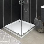 Square ABS Shower Base Tray White 80×80 cm