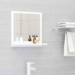 Bathroom Mirror White 40×10.5×37 cm Engineered Wood