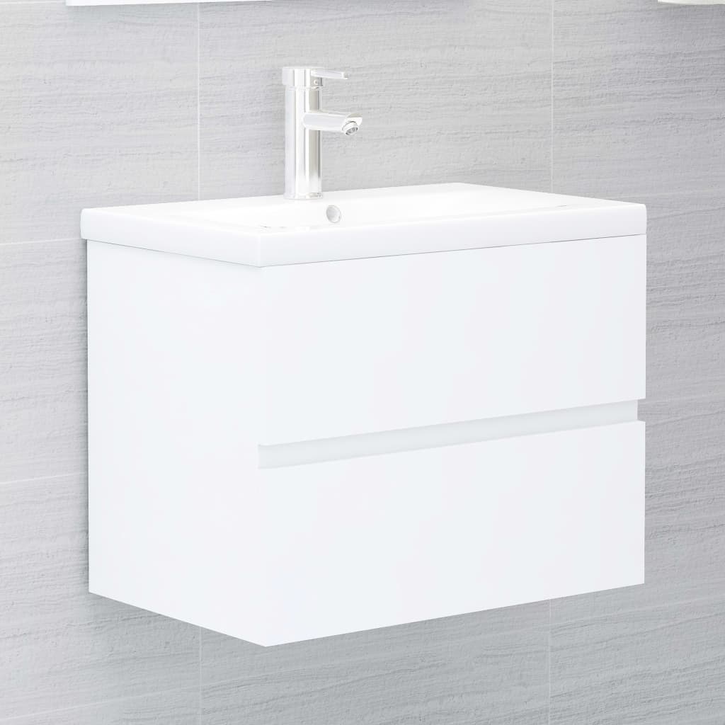 Sink Cabinet White 60×38.5×45 cm Engineered Wood