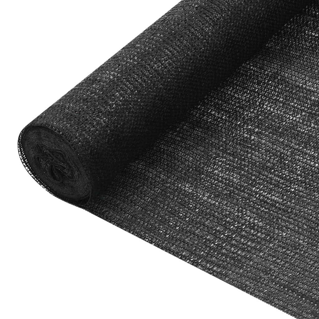 Privacy Net Black 1×10 m HDPE 75 g/m²