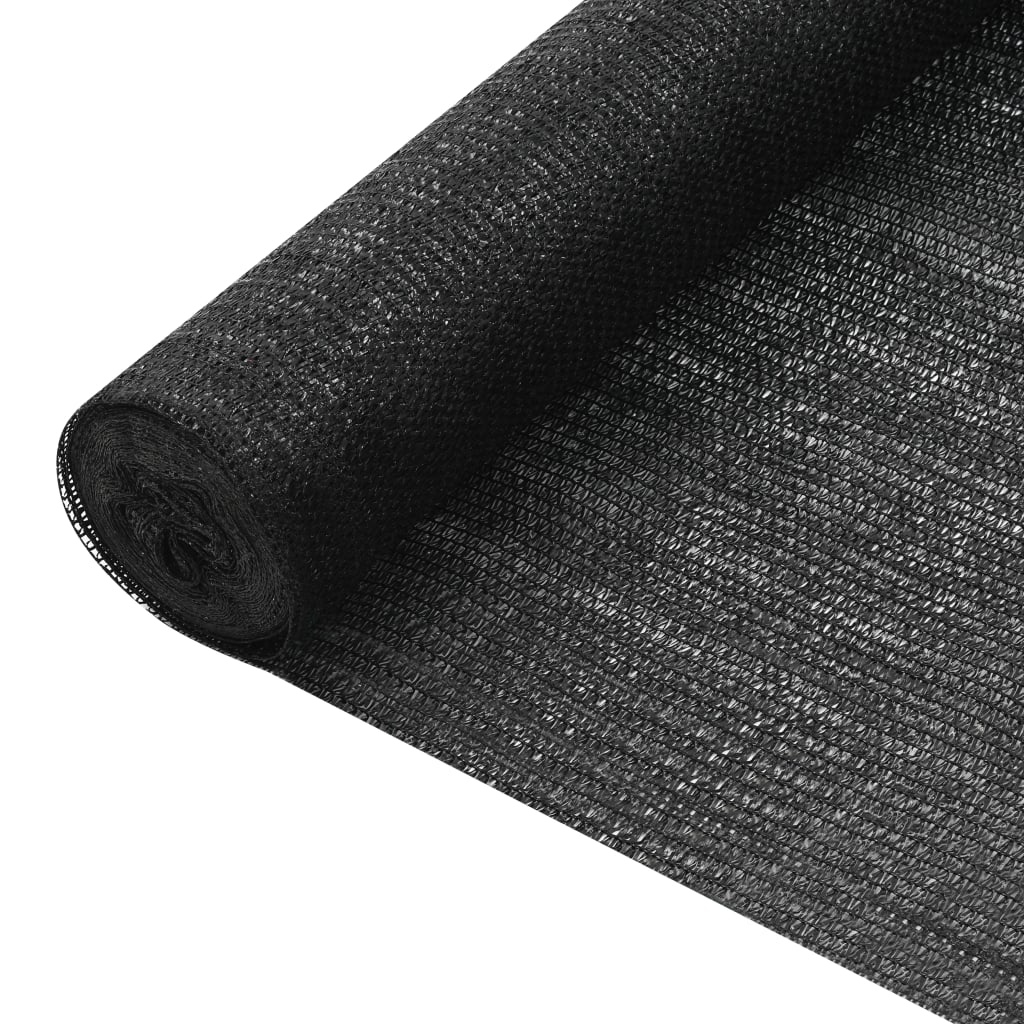 Privacy Net Black 1.2×10 m HDPE 75 g/m²