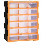 Multi-drawer Organiser with 18 Middle Drawers 38x16x47 cm