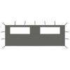 Gazebo Sidewall with Windows 6×2 m Anthracite