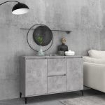 Sideboard Concrete Grey 104x35x70 cm Engineered Wood