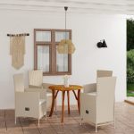 5 Piece Garden Dining Set Beige