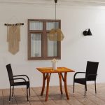3 Piece Garden Dining Set Brown
