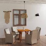 5 Piece Garden Dining Set Brown