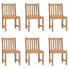 Garden Chairs 6 pcs Solid Teak Wood