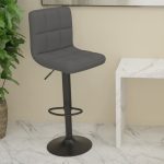 Bar Stool Dark Grey Fabric