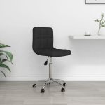 Swivel Office Chair Black Fabric