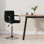 Bar Stool Black Fabric