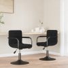 Swivel Dining Chairs 2 pcs Black Velvet