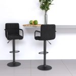 Bar Stools 2 pcs Black Velvet