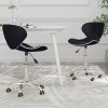Swivel Dining Chairs 2 pcs Black Faux Leather