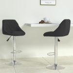 Bar Stool 2 pcs Black Velvet