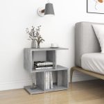 Bedside Cabinet Concrete Grey 50x30x51.5 cm Engineered Wood