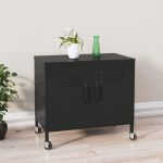 Storage Cabinet Black 60x35x56 cm Steel