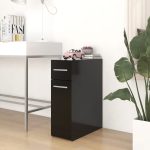 Apothecary Cabinet Black 20×45.5×60 cm Engineered Wood