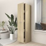 Apothecary Cabinet Sonoma Oak 30×42.5×150 cm Engineered Wood