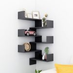 Wall Corner Shelf 2 pcs Grey 40x40x50 cm Engineered Wood