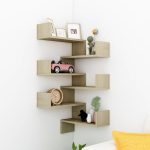 Wall Corner Shelf 2 pcs Sonoma Oak 40x40x50 cm Engineered Wood