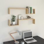 Wall Shelf 2 pcs Sonoma Oak 100x15x20 cm Engineered Wood