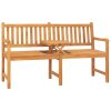 3-Seater Garden Bench with Table 150 cm Solid Teak Wood