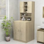 Washing Machine Cabinet Sonoma Oak 70.5×25.5×90 cm