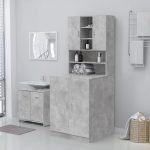 Washing Machine Cabinet Concrete Grey 71×71.5×91.5 cm