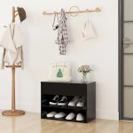 Shoe Bench Black 60x30x45 cm Engineered Wood