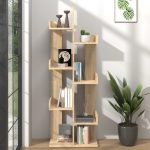 Book Cabinet Sonoma Oak 48×25.5×140 cm Engineered Wood