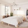 Bed Frame Solid Pinewood 140×200 cm