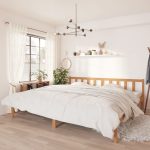 Bed Frame Honey Brown Solid Wood Pine 180×200 cm Super King Size