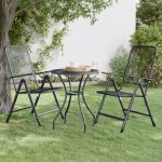 Garden Table Ø60×72 cm Expanded Metal Mesh Anthracite