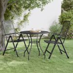 Garden Table Ø80×72 cm Expanded Metal Mesh Anthracite