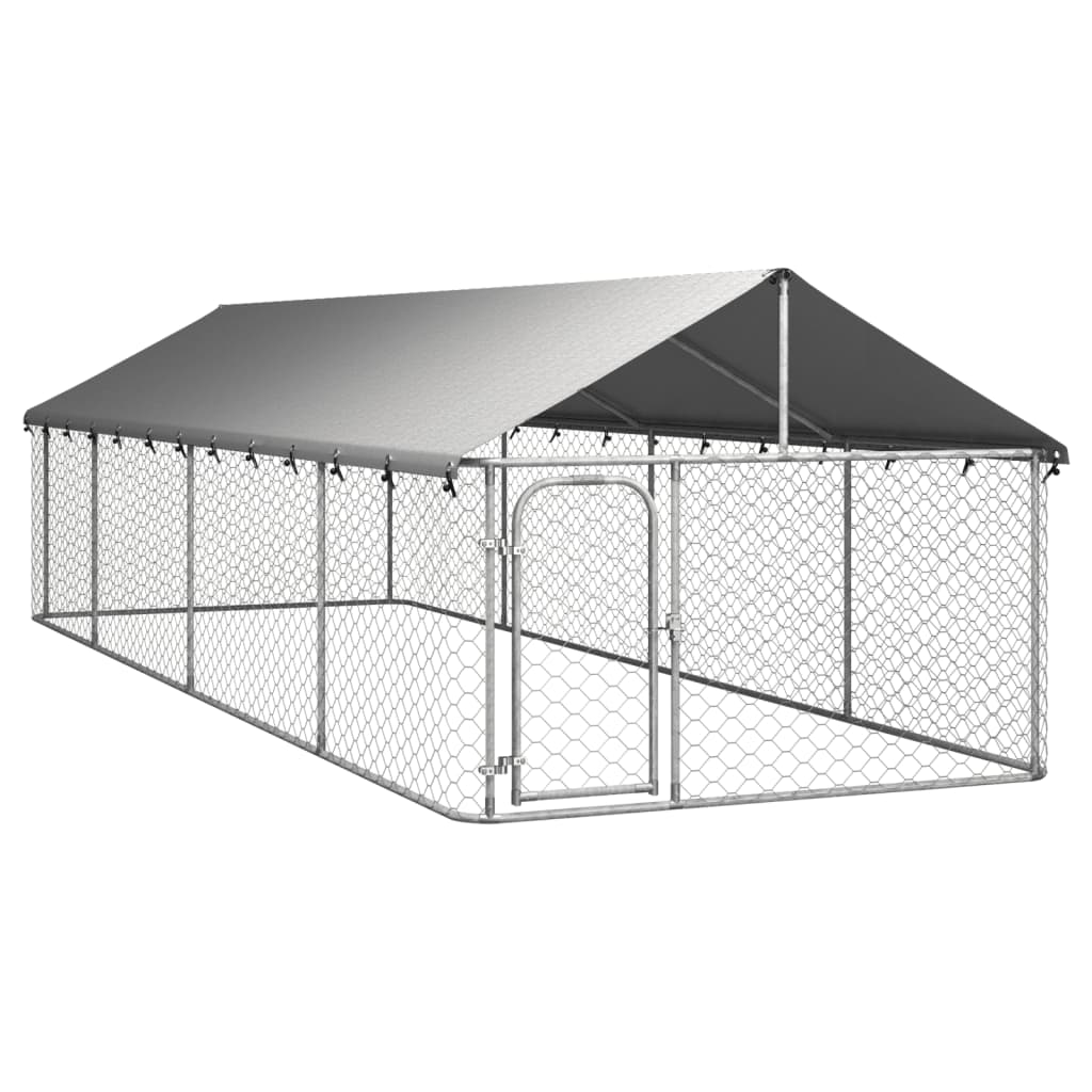 Outdoor Dog Kennel with Roof 600x200x150 cm