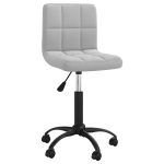 Swivel Dining Chair Light Grey Velvet