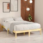 Bed Frame Solid Wood Pine 140×200 cm